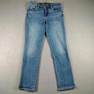 Kut From Cloth Womens Sz 4 30x28 Blue Denim Jeans Reese Straight Leg Stretch EUC